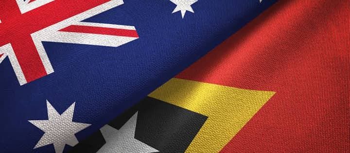 The flags of Australia and Timor‑Leste